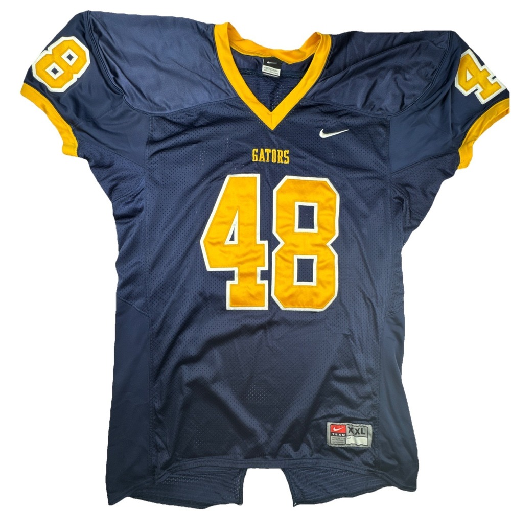Nike Mens Football‎ Jersey XXL Navy Blue Gators 48 Mesh Athletic Team Training